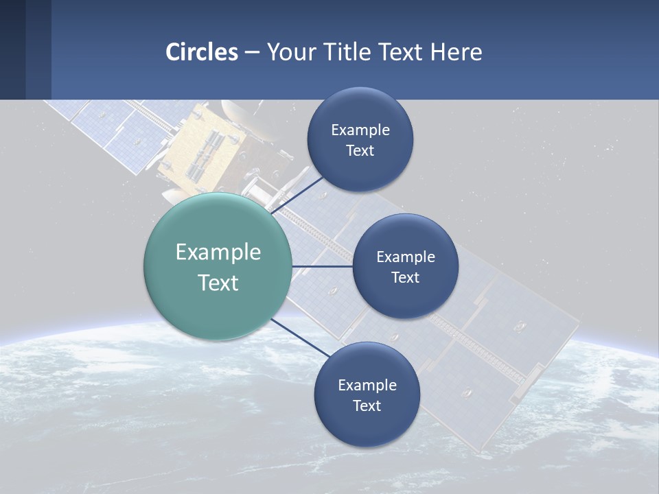 An Image Of A Satellite In Space With The Earth In The Background PowerPoint Template