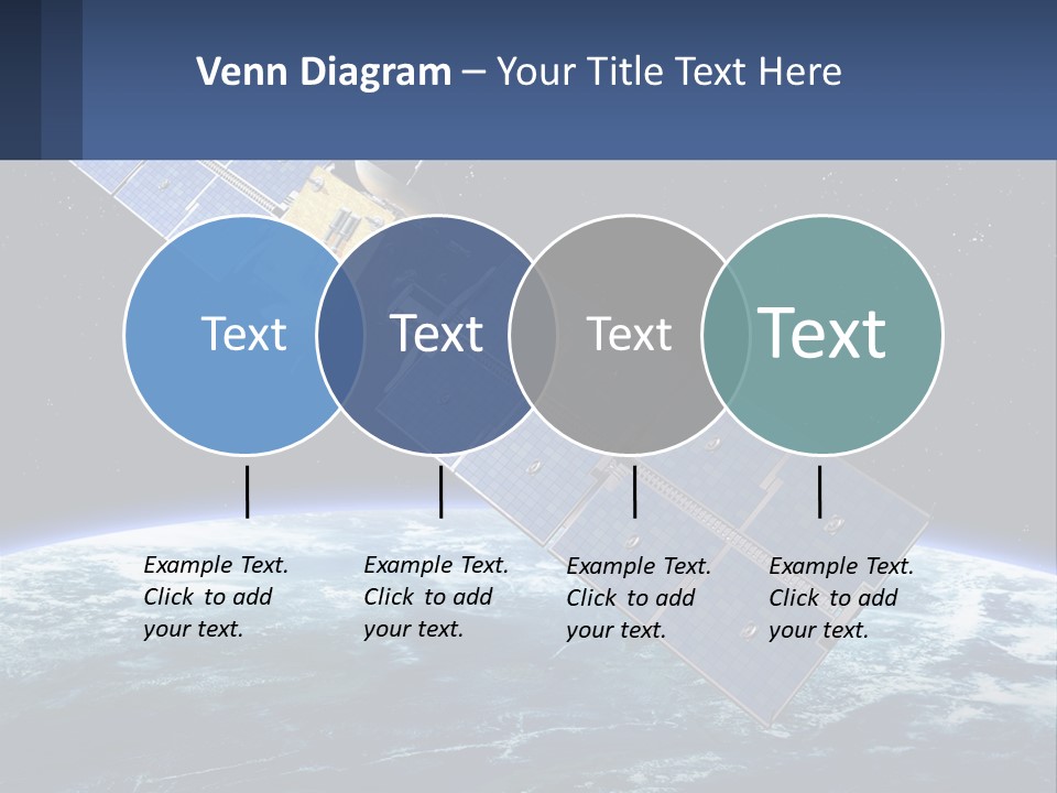 An Image Of A Satellite In Space With The Earth In The Background PowerPoint Template