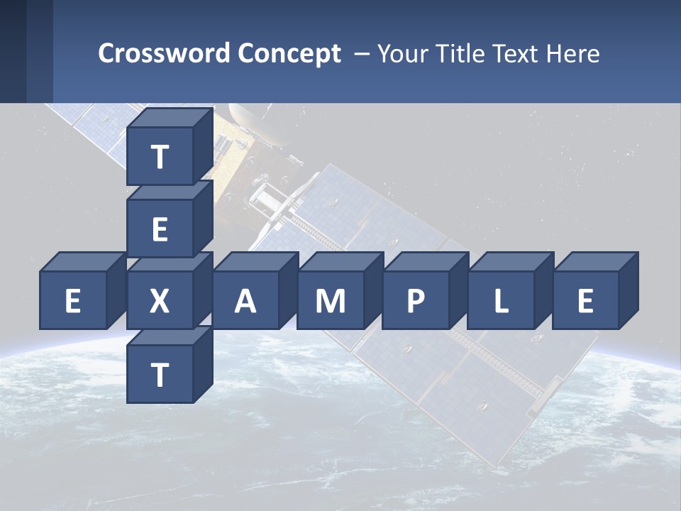 An Image Of A Satellite In Space With The Earth In The Background PowerPoint Template
