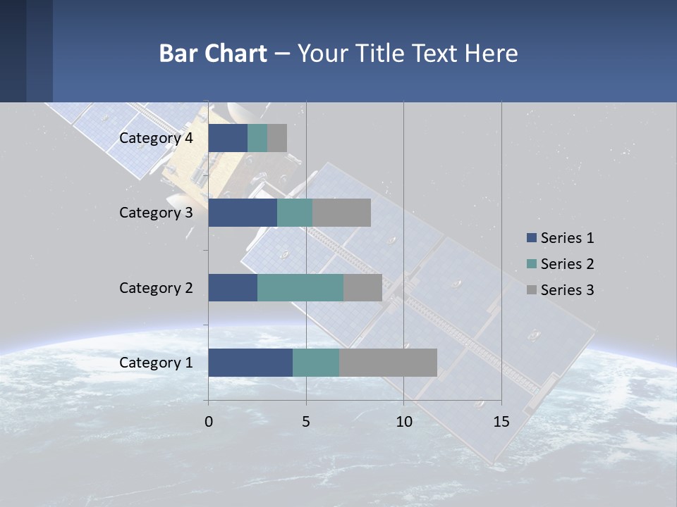 An Image Of A Satellite In Space With The Earth In The Background PowerPoint Template