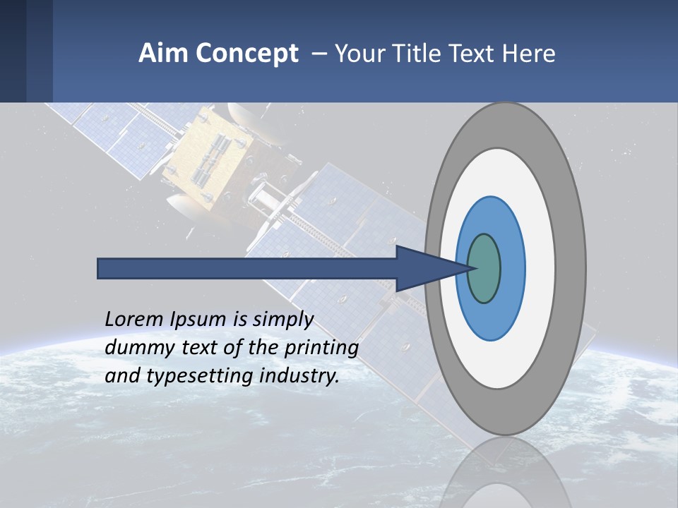 An Image Of A Satellite In Space With The Earth In The Background PowerPoint Template