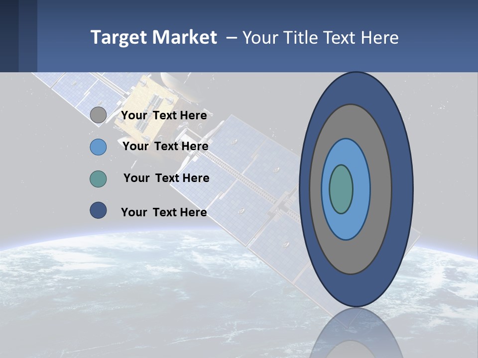 An Image Of A Satellite In Space With The Earth In The Background PowerPoint Template