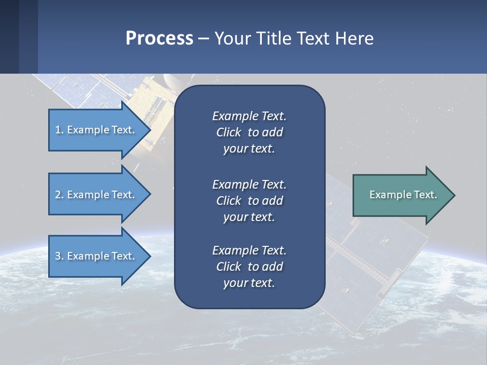 An Image Of A Satellite In Space With The Earth In The Background PowerPoint Template