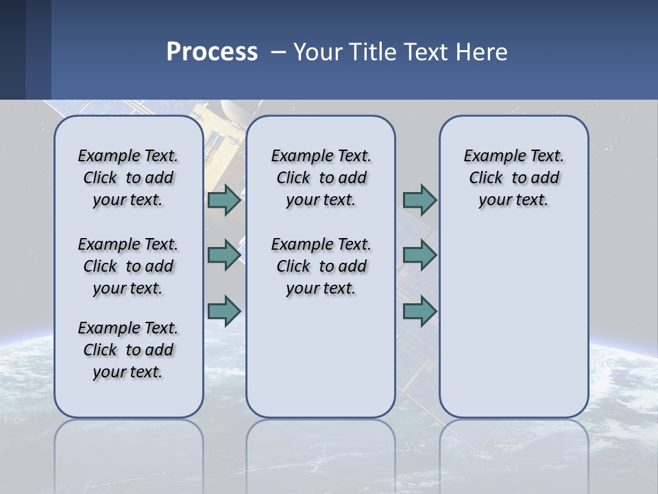 An Image Of A Satellite In Space With The Earth In The Background PowerPoint Template