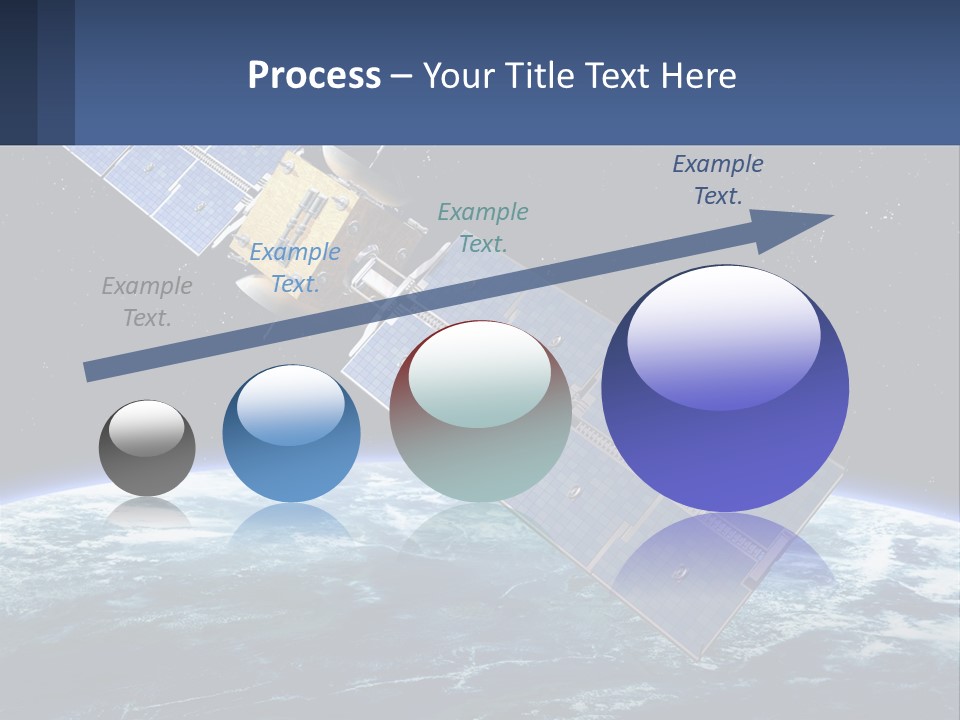 An Image Of A Satellite In Space With The Earth In The Background PowerPoint Template