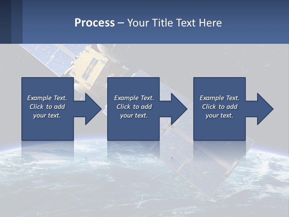 An Image Of A Satellite In Space With The Earth In The Background PowerPoint Template