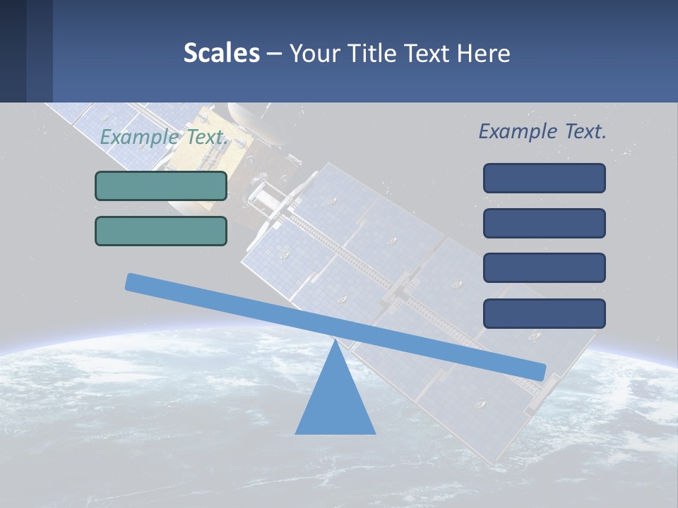 An Image Of A Satellite In Space With The Earth In The Background PowerPoint Template