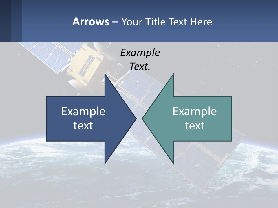 An Image Of A Satellite In Space With The Earth In The Background PowerPoint Template
