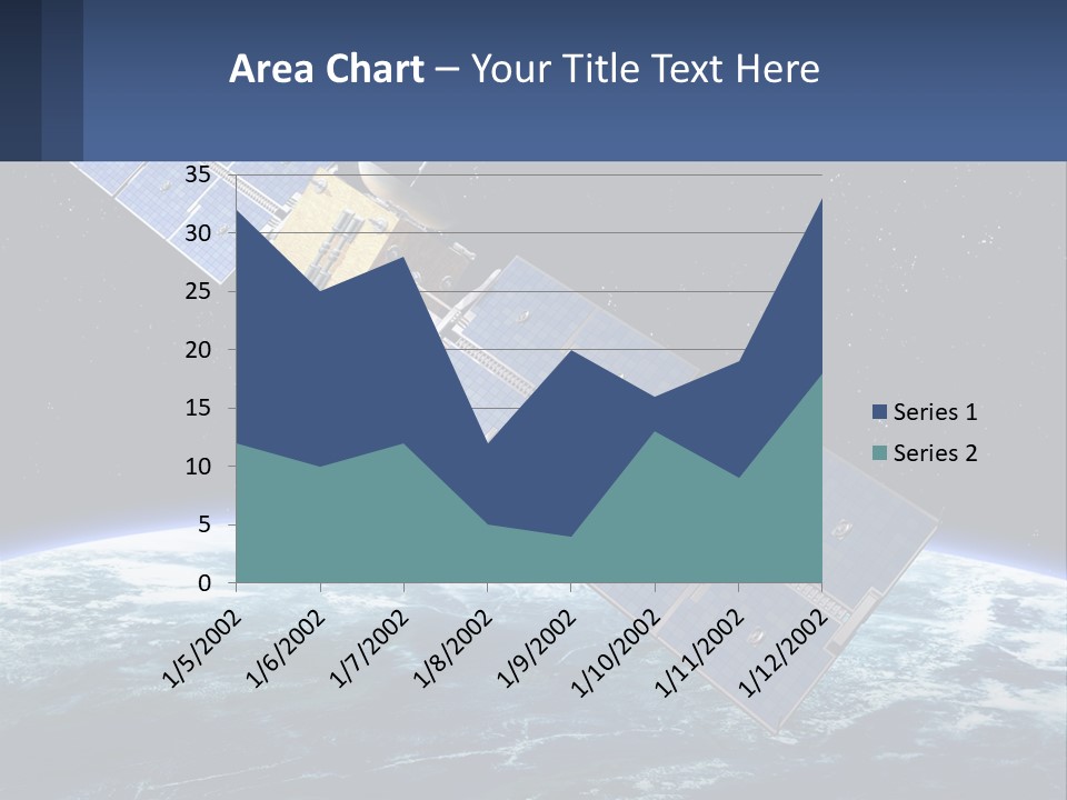 An Image Of A Satellite In Space With The Earth In The Background PowerPoint Template
