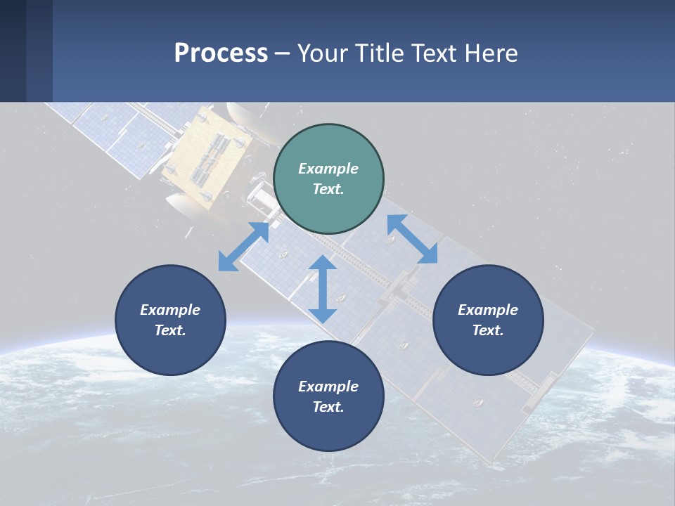 An Image Of A Satellite In Space With The Earth In The Background PowerPoint Template