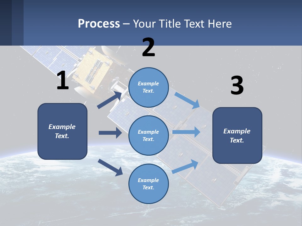 An Image Of A Satellite In Space With The Earth In The Background PowerPoint Template