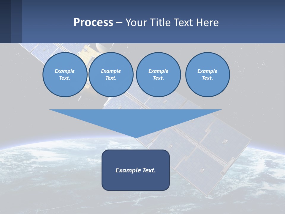 An Image Of A Satellite In Space With The Earth In The Background PowerPoint Template