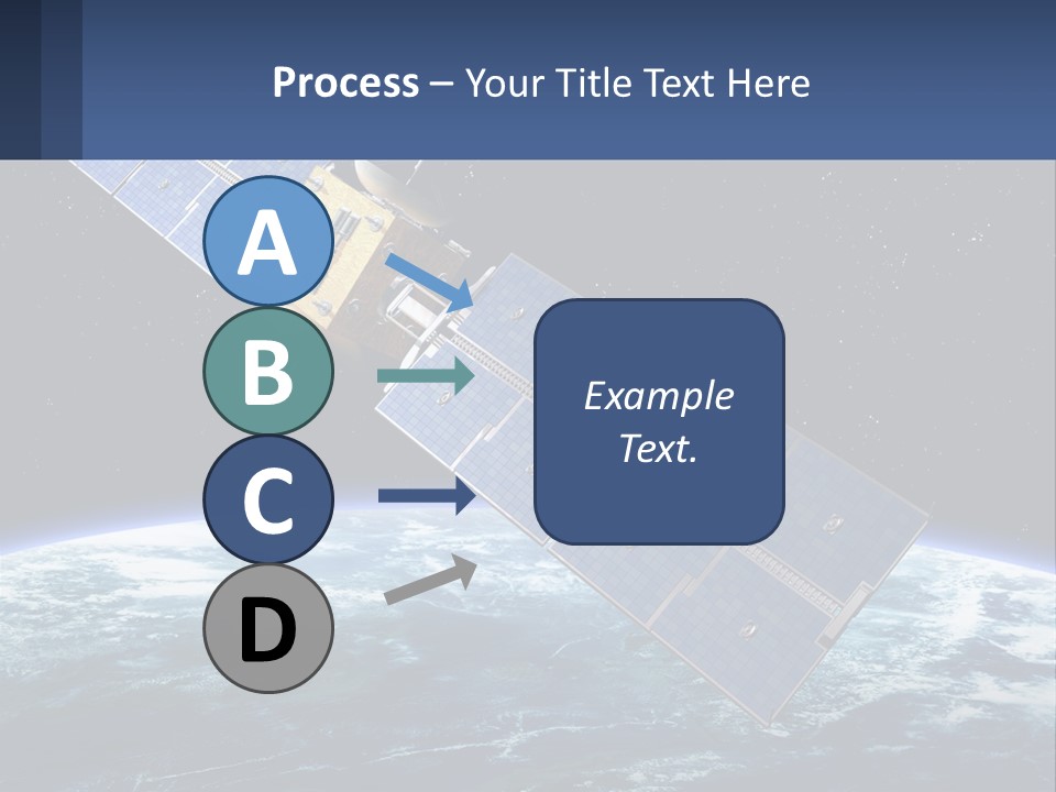An Image Of A Satellite In Space With The Earth In The Background PowerPoint Template