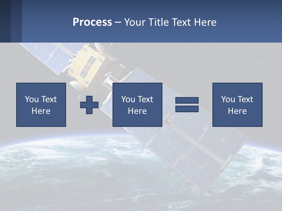 An Image Of A Satellite In Space With The Earth In The Background PowerPoint Template
