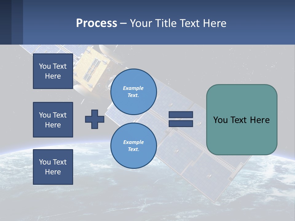An Image Of A Satellite In Space With The Earth In The Background PowerPoint Template