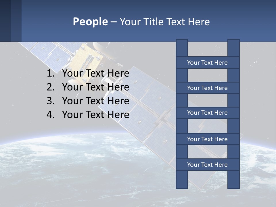 An Image Of A Satellite In Space With The Earth In The Background PowerPoint Template
