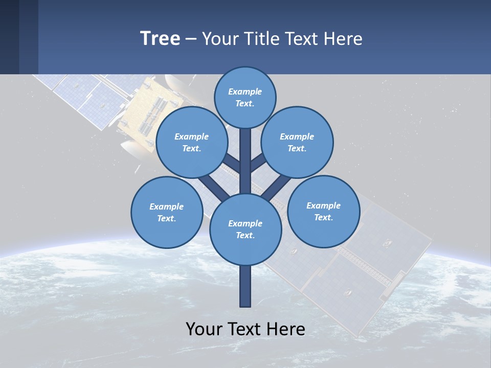An Image Of A Satellite In Space With The Earth In The Background PowerPoint Template