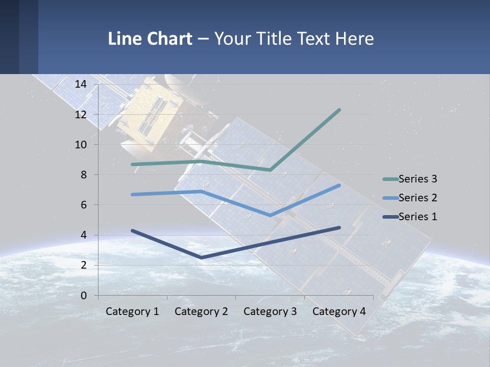 An Image Of A Satellite In Space With The Earth In The Background PowerPoint Template