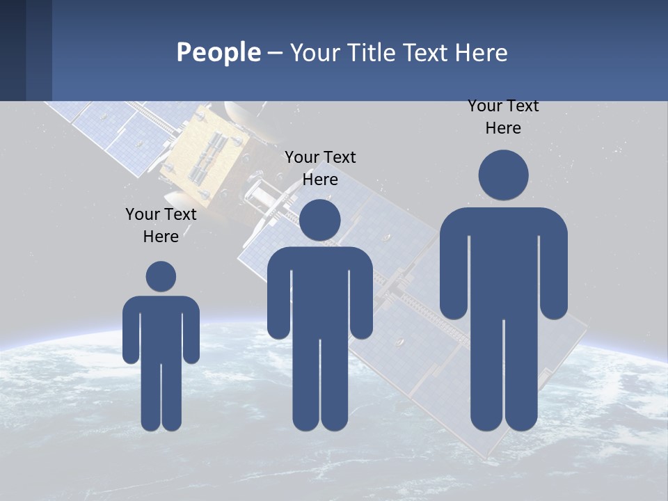 An Image Of A Satellite In Space With The Earth In The Background PowerPoint Template