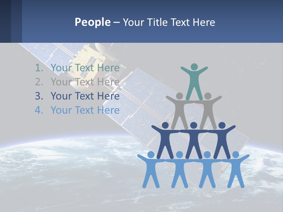 An Image Of A Satellite In Space With The Earth In The Background PowerPoint Template