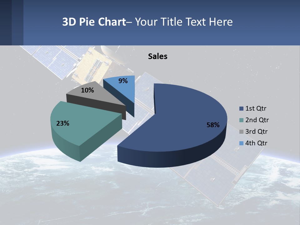 An Image Of A Satellite In Space With The Earth In The Background PowerPoint Template