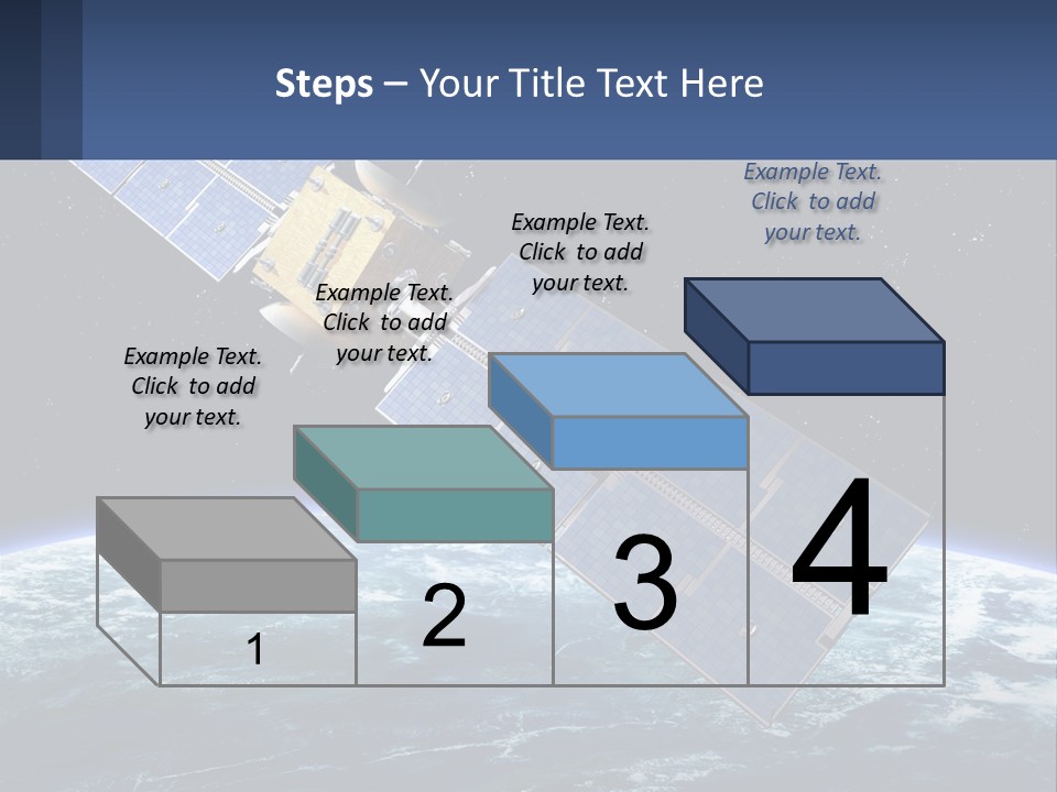 An Image Of A Satellite In Space With The Earth In The Background PowerPoint Template