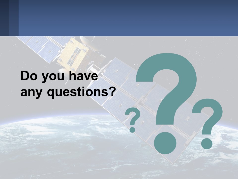 An Image Of A Satellite In Space With The Earth In The Background PowerPoint Template