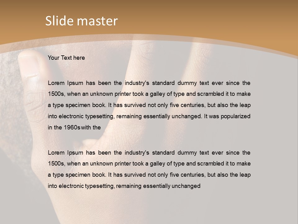 A Man With His Hands On His Face PowerPoint Template