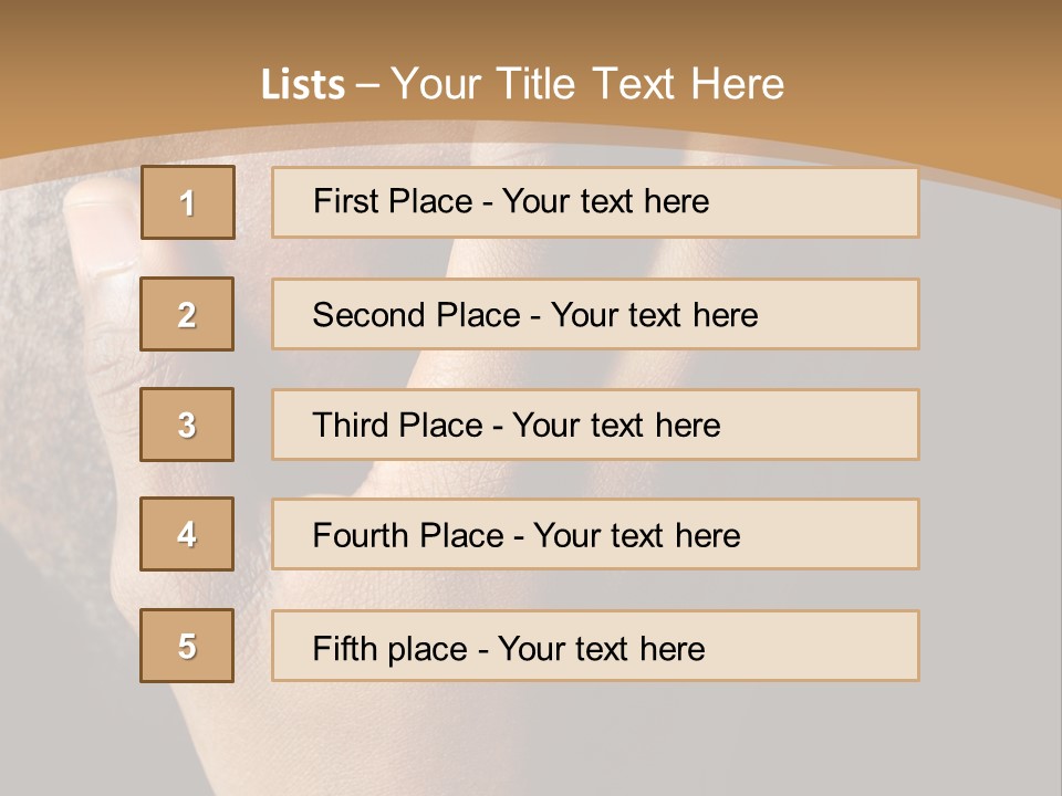 A Man With His Hands On His Face PowerPoint Template