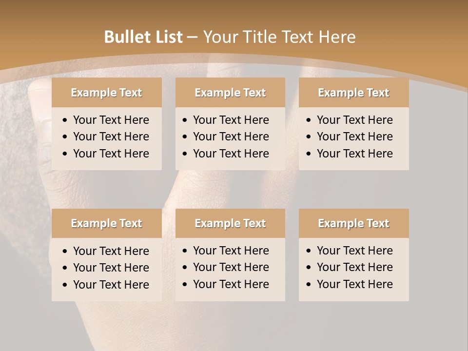A Man With His Hands On His Face PowerPoint Template