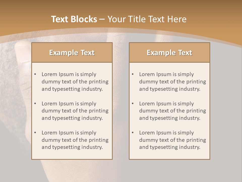 A Man With His Hands On His Face PowerPoint Template