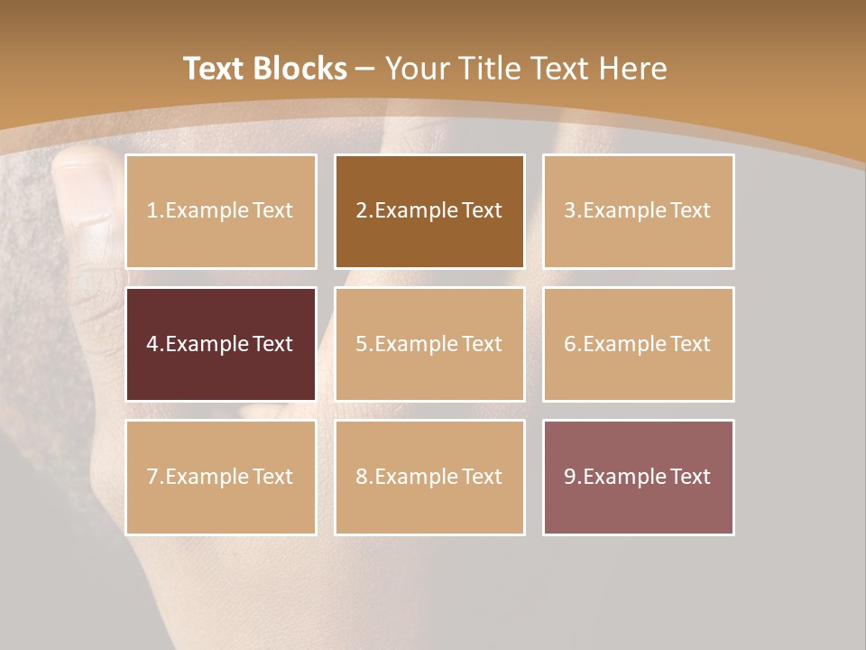 A Man With His Hands On His Face PowerPoint Template