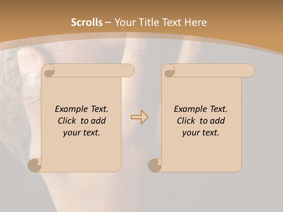 A Man With His Hands On His Face PowerPoint Template