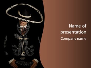 A Man Wearing A Sombrero Powerpoint Template PowerPoint Template