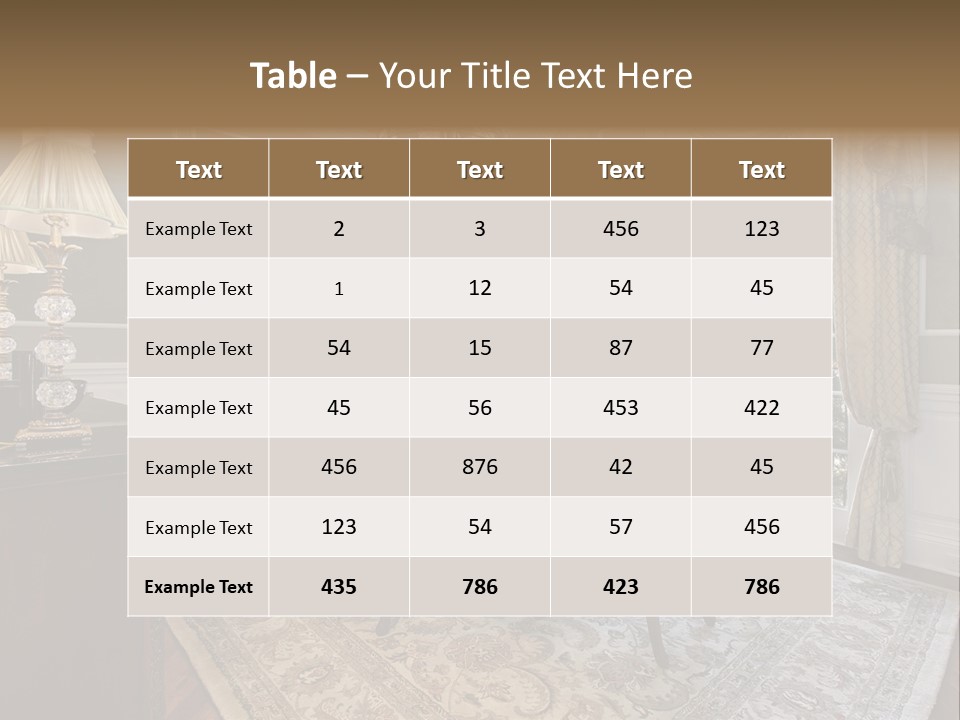 A Formal Dining Room With A Chandelier And Table PowerPoint Template