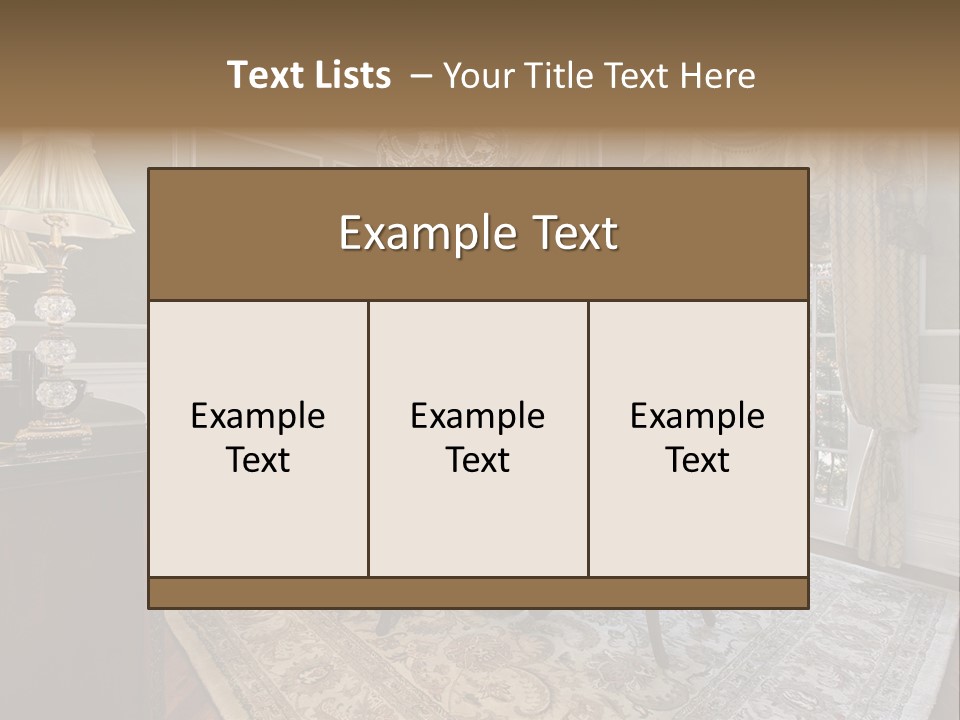 A Formal Dining Room With A Chandelier And Table PowerPoint Template