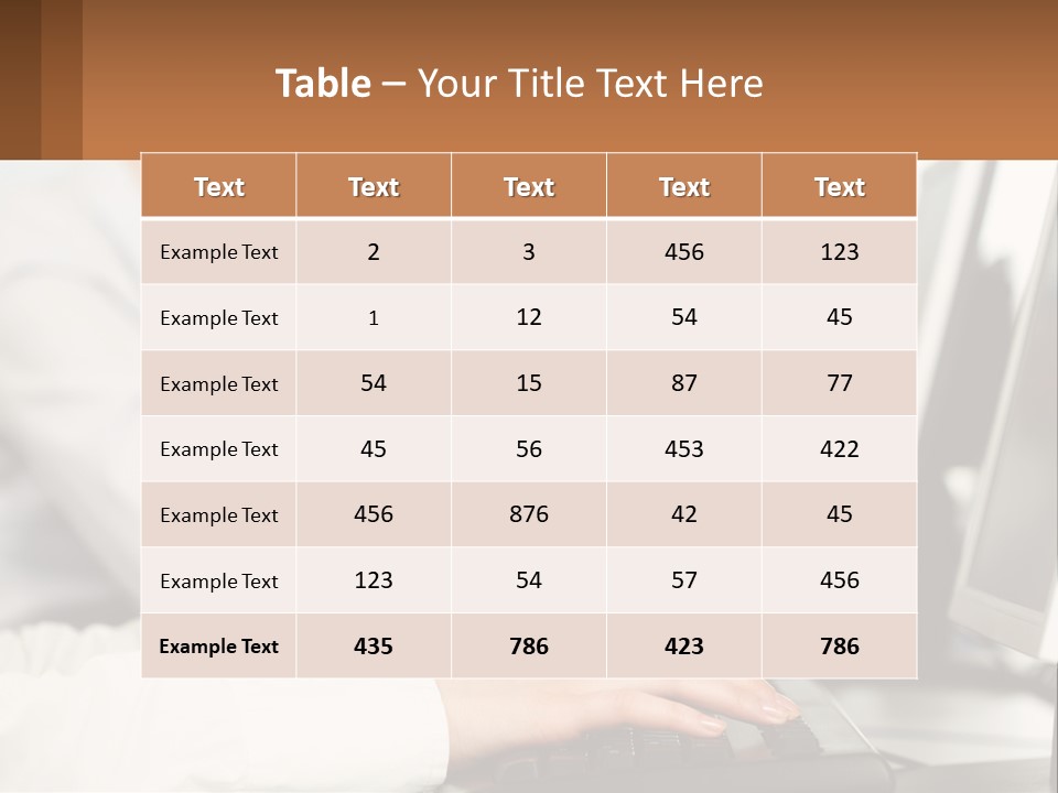 A Group Of People Working On Computers In A Row PowerPoint Template