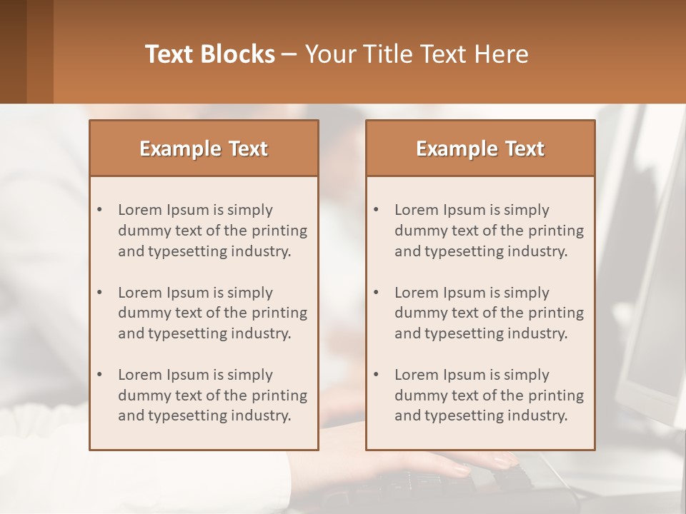 A Group Of People Working On Computers In A Row PowerPoint Template
