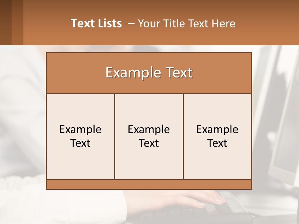 A Group Of People Working On Computers In A Row PowerPoint Template