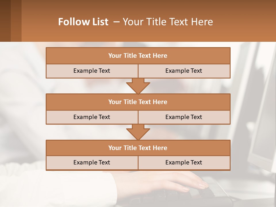 A Group Of People Working On Computers In A Row PowerPoint Template