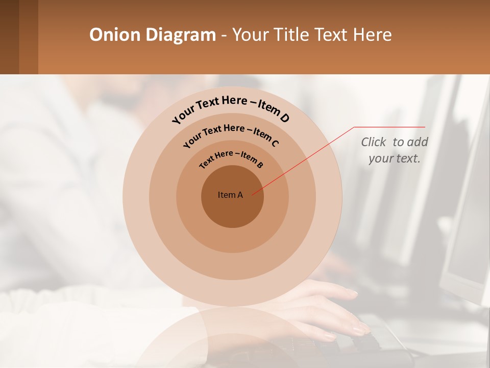 A Group Of People Working On Computers In A Row PowerPoint Template