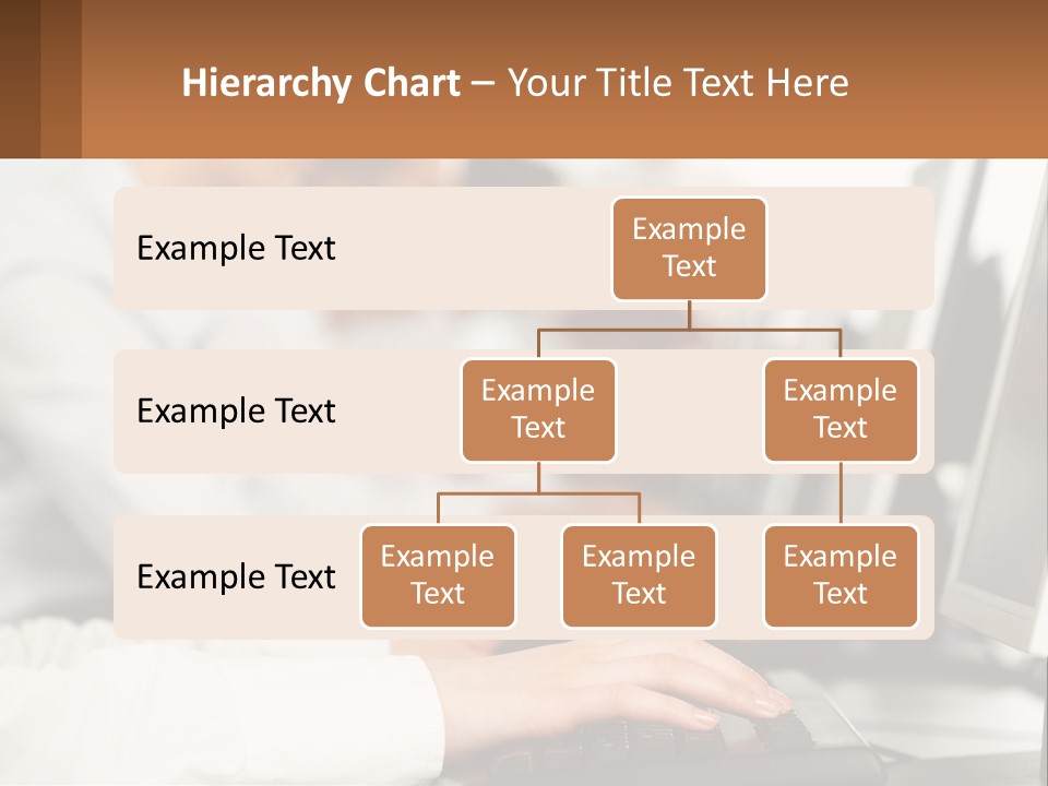 A Group Of People Working On Computers In A Row PowerPoint Template