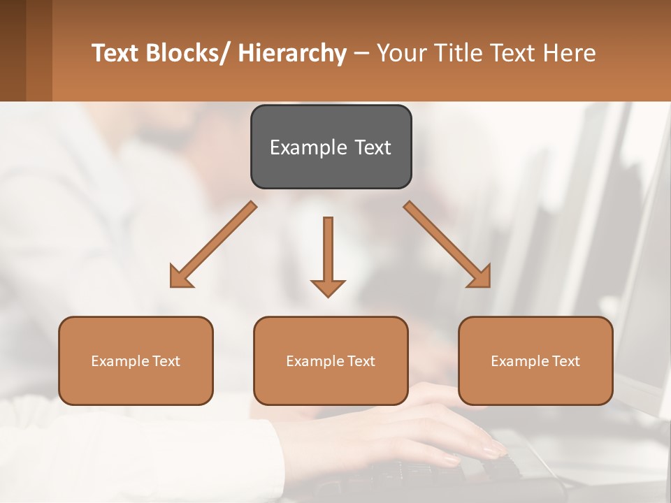 A Group Of People Working On Computers In A Row PowerPoint Template