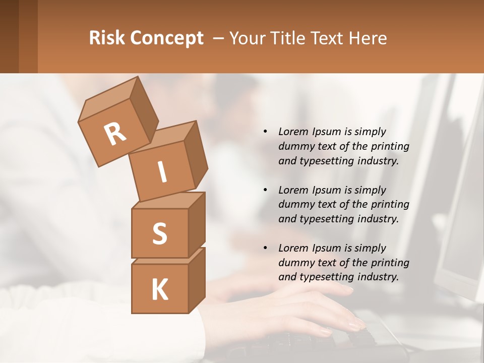 A Group Of People Working On Computers In A Row PowerPoint Template