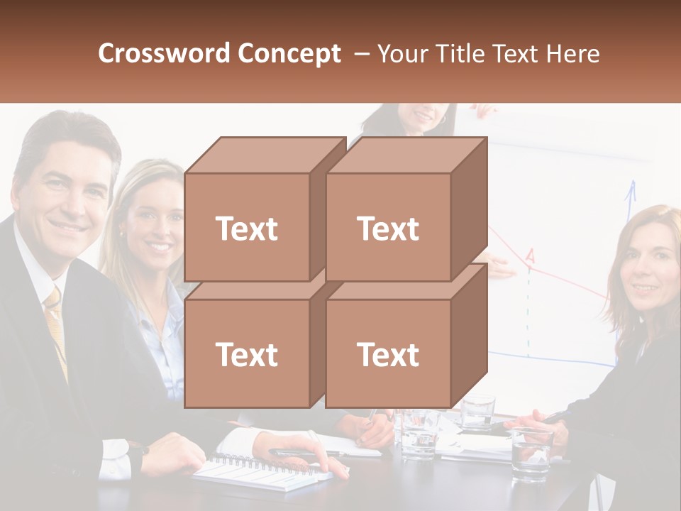 A Group Of Business People Sitting At A Table PowerPoint Template
