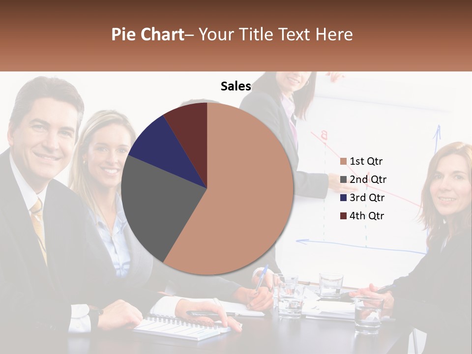 A Group Of Business People Sitting At A Table PowerPoint Template