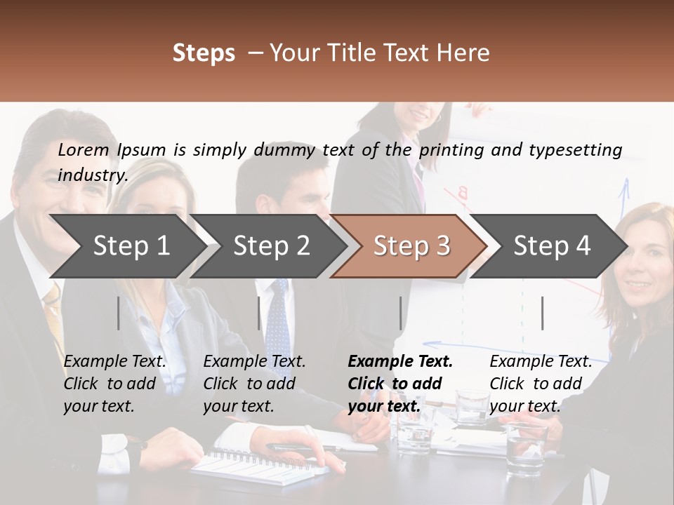 A Group Of Business People Sitting At A Table PowerPoint Template