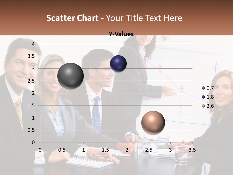 A Group Of Business People Sitting At A Table PowerPoint Template