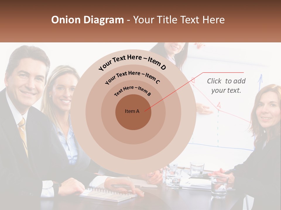A Group Of Business People Sitting At A Table PowerPoint Template