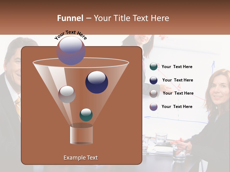 A Group Of Business People Sitting At A Table PowerPoint Template